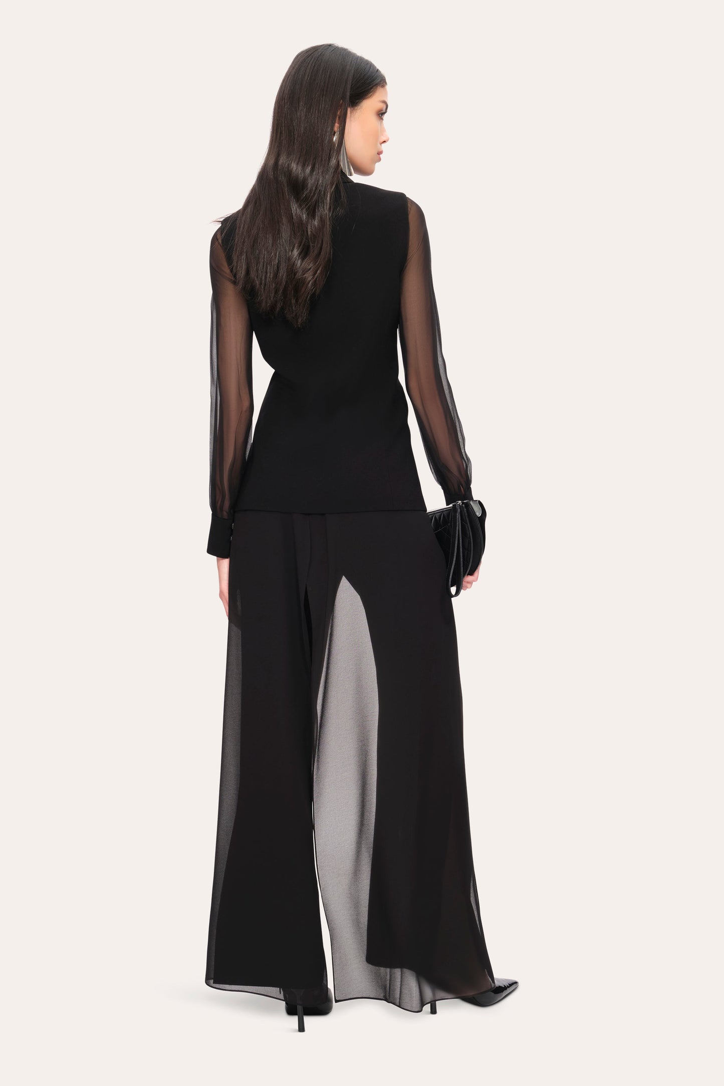 Chiffon Panel Pant