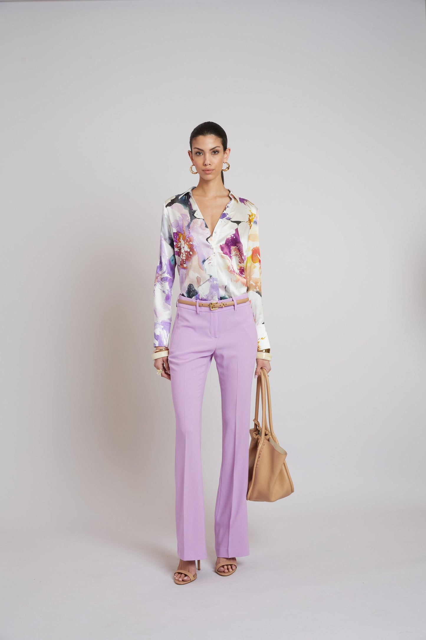 Silk Satin Bloom Shirt