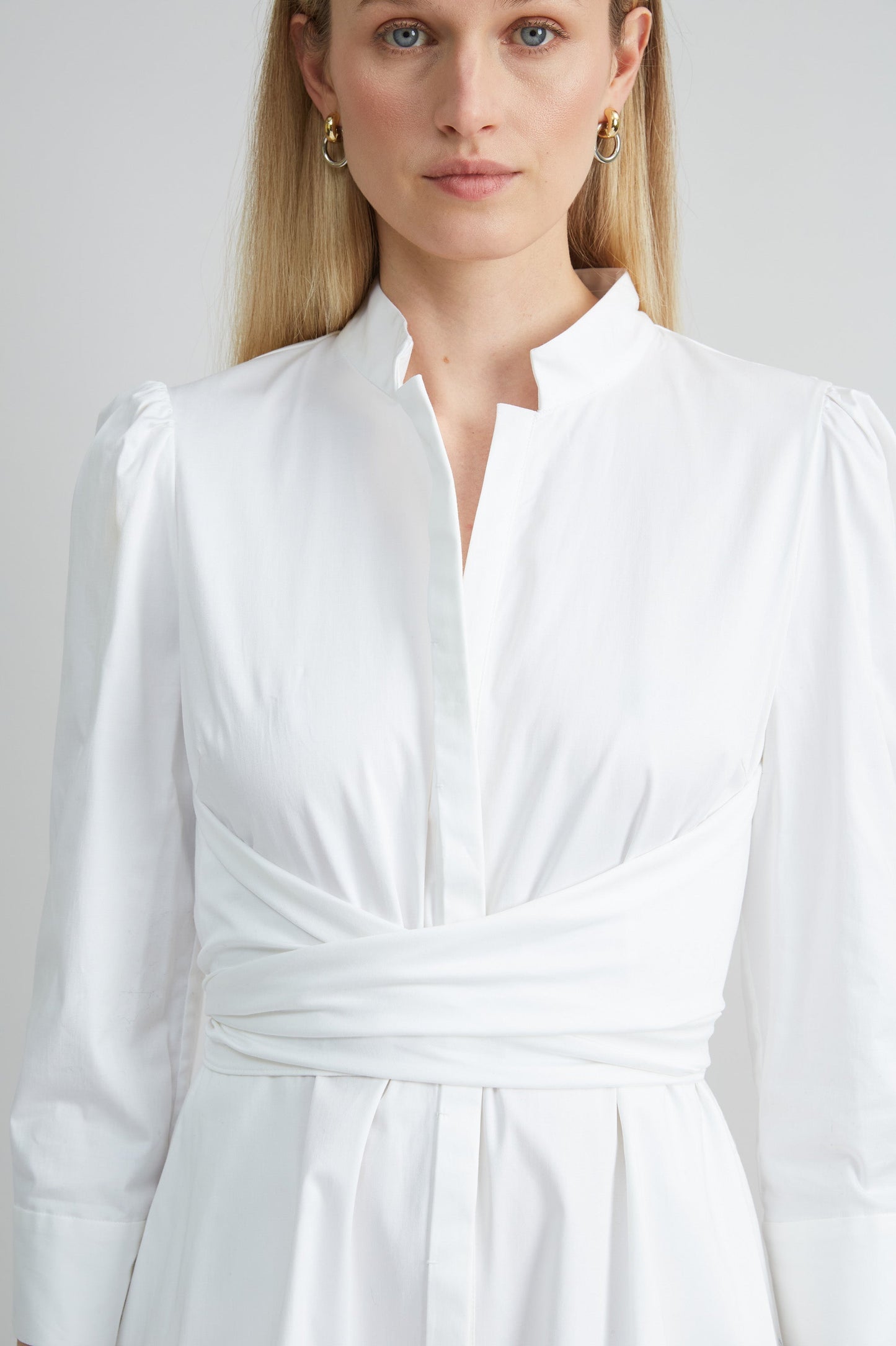Cotton Tie Embroidered Dress