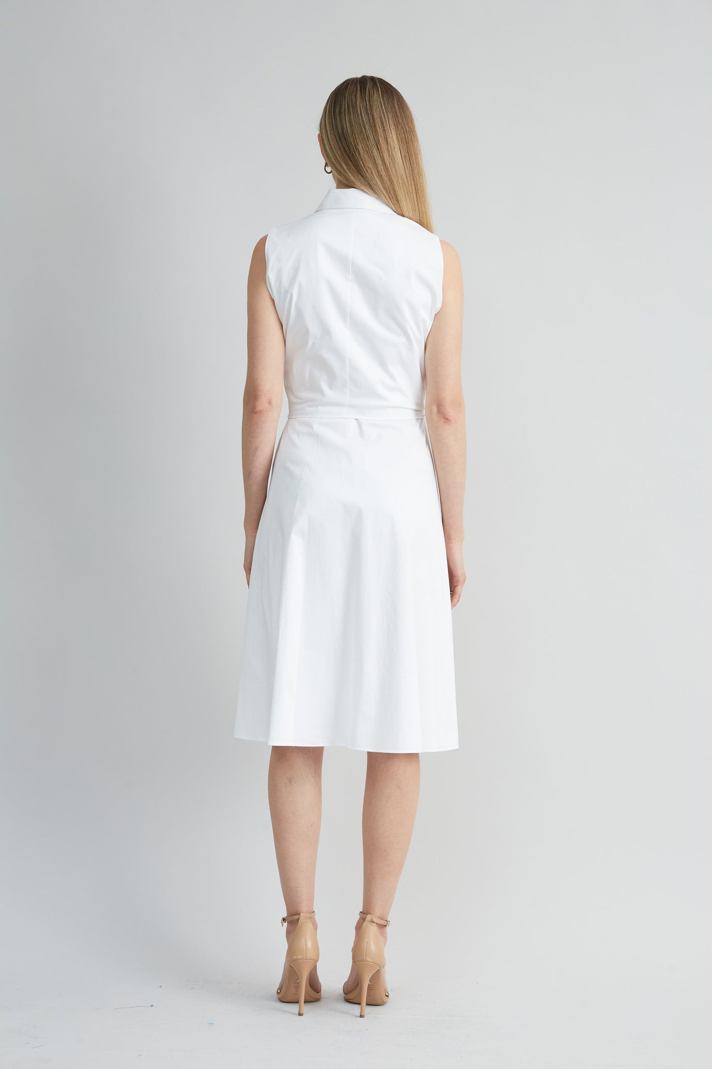 Sleeveless Cotton Tie Dress