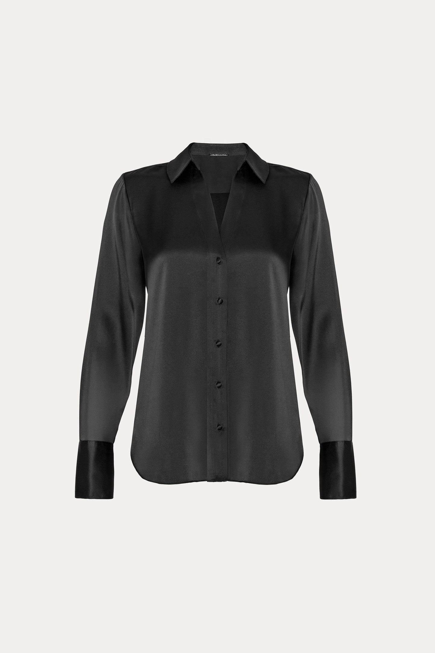 Silk Satin Button Down Shirt