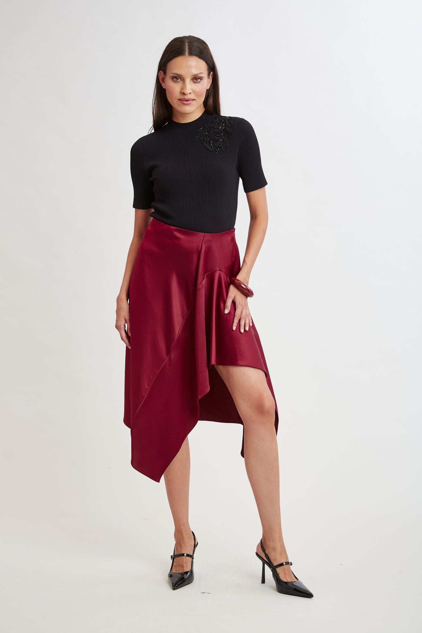 Asymmetric Hem Skirt