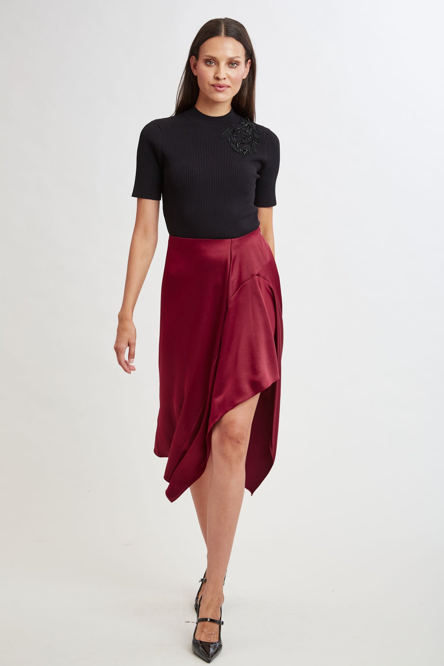 Asymmetric Hem Skirt