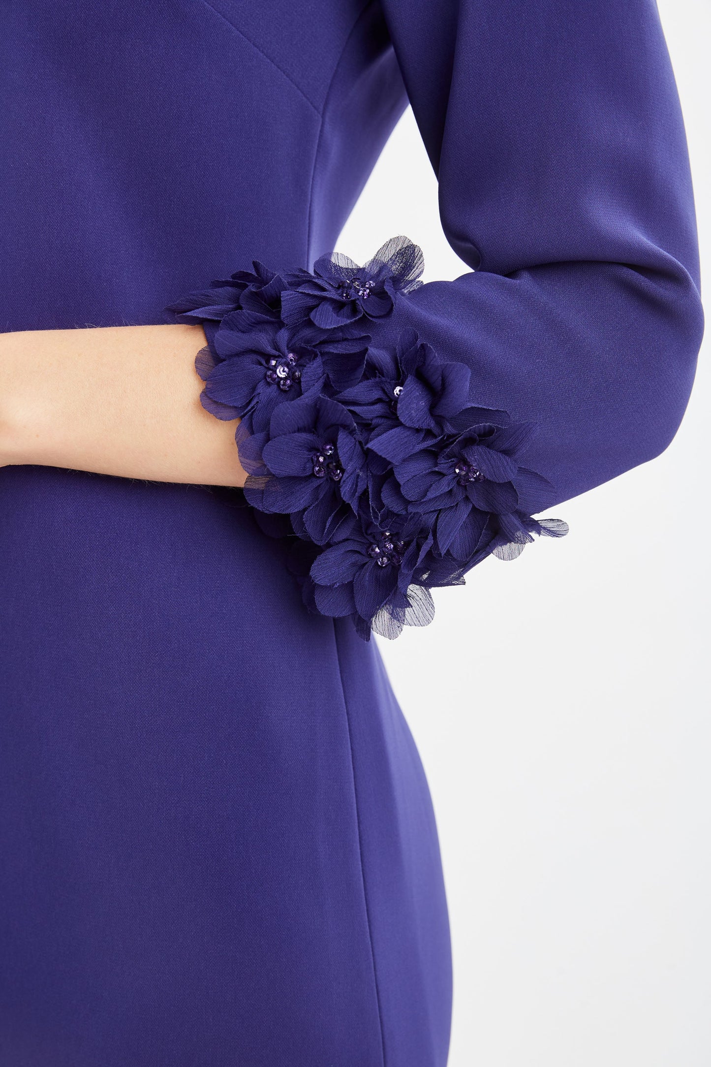 Flower Applique Sleeve Dress