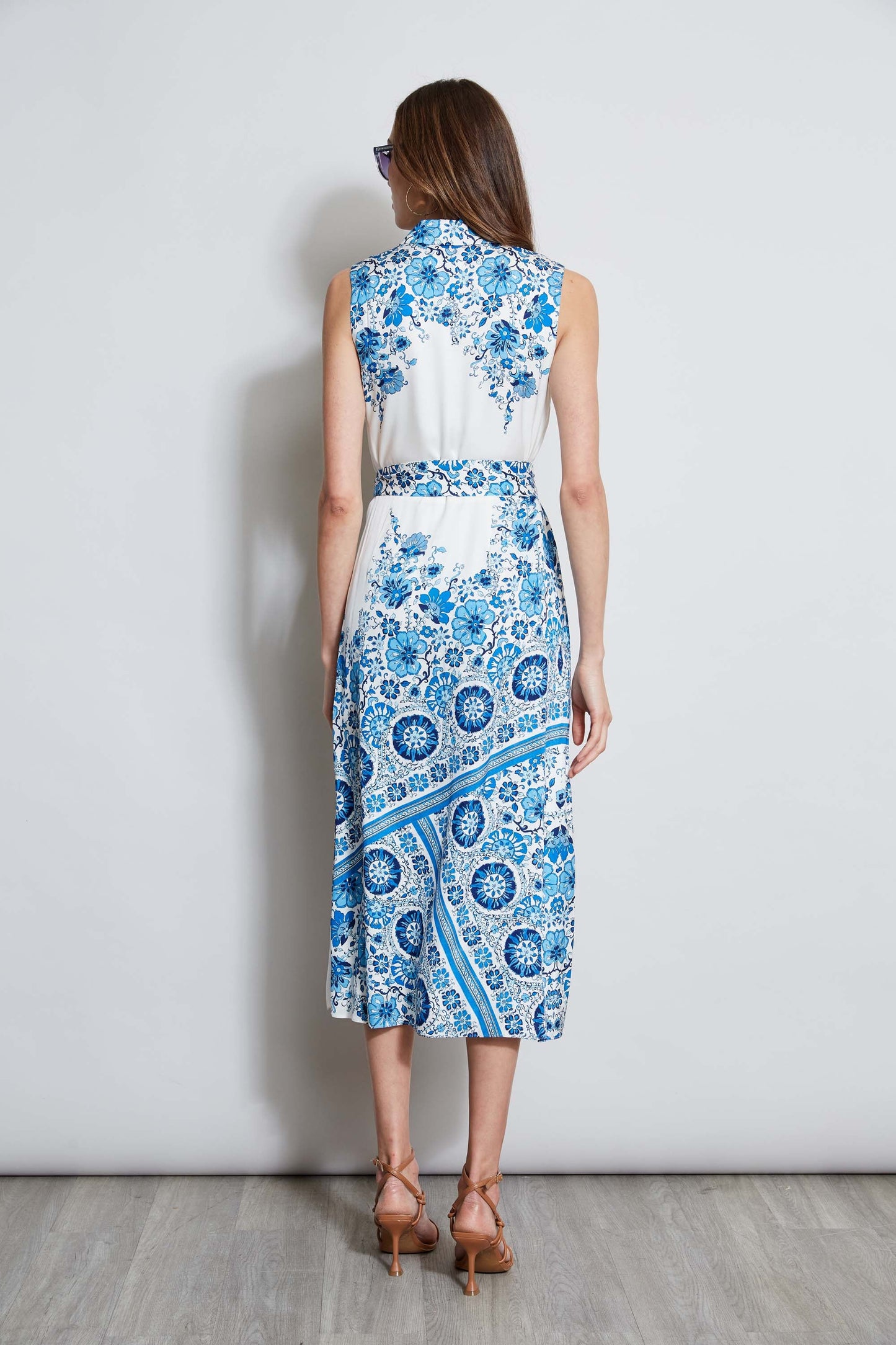 Silk Cascade Garden Shirt Dress
