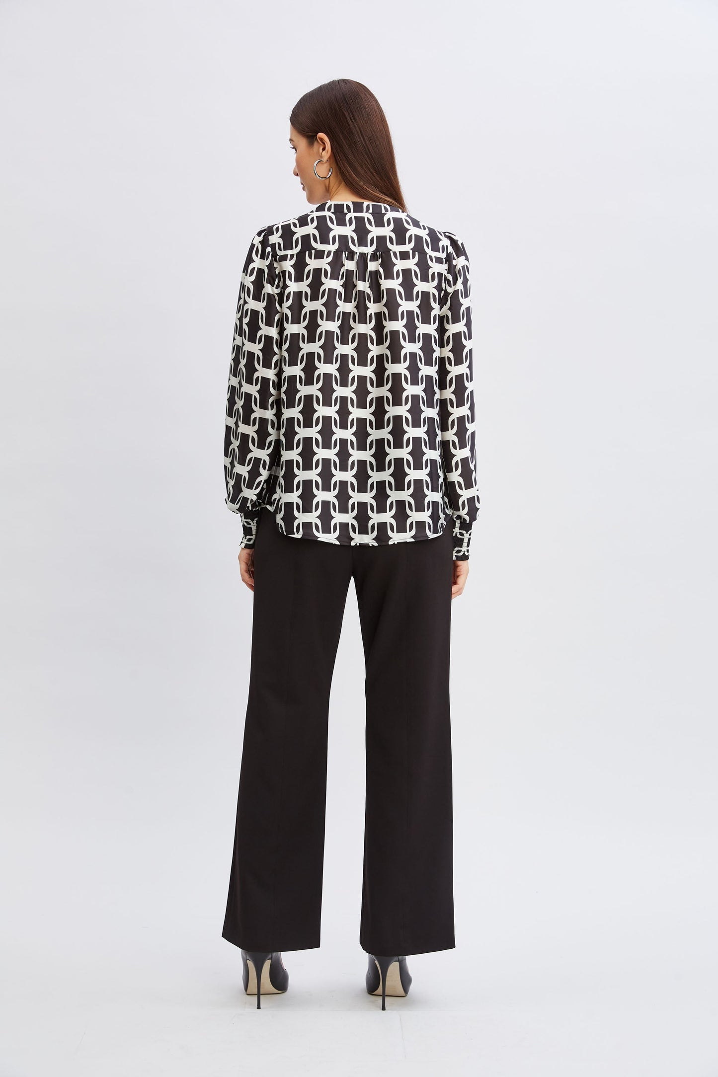 T-Tahari Geometric Chain Shirt