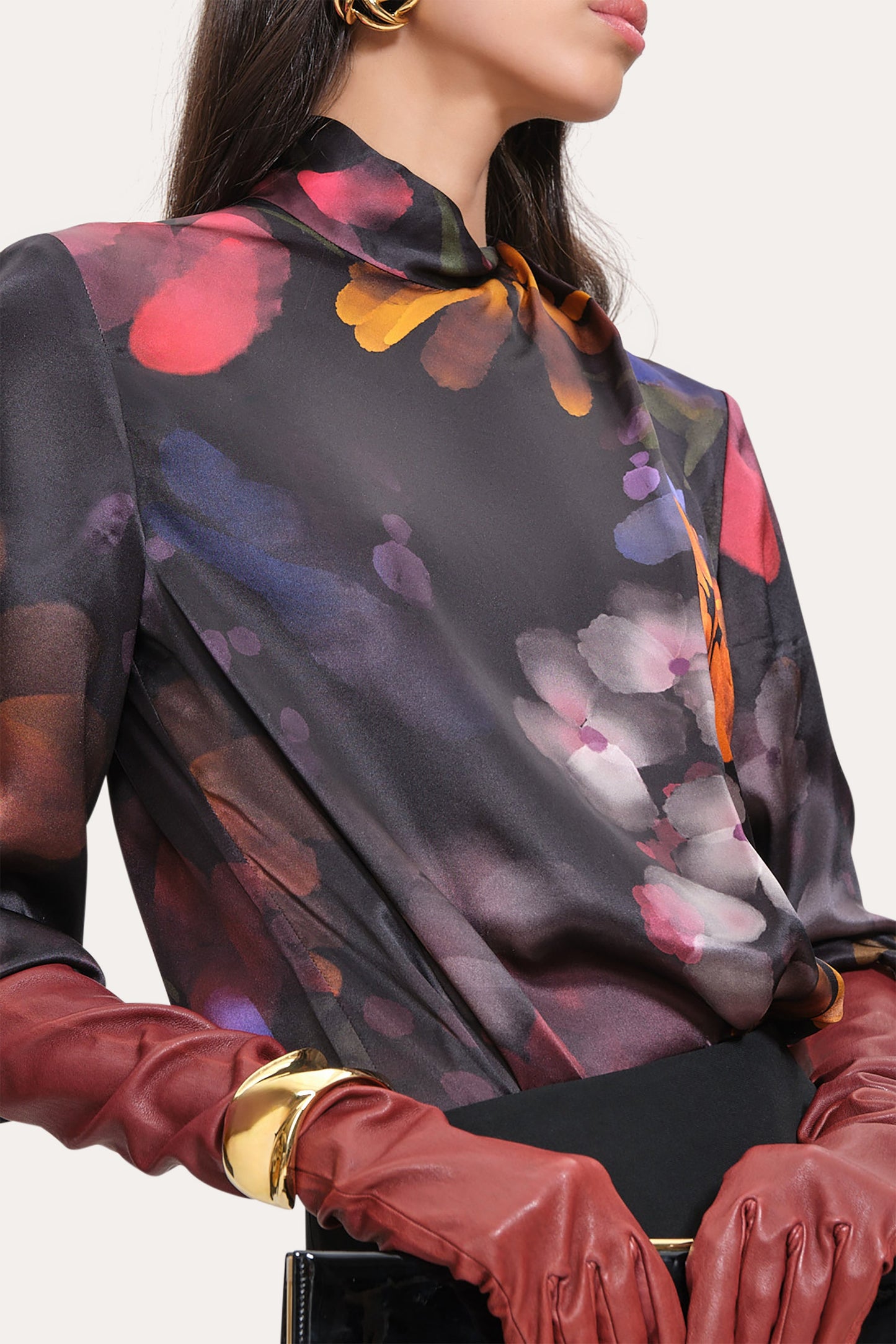 Midnight Blossom Print Top