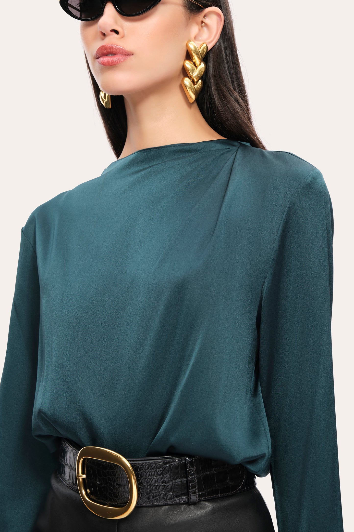 Silk Draped Top