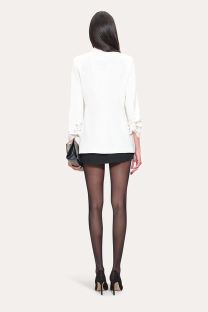 Ruched Sleeve Blazer