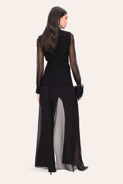 Chiffon Sleeve Blazer