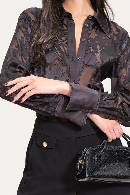 Satin Burnout Shirt