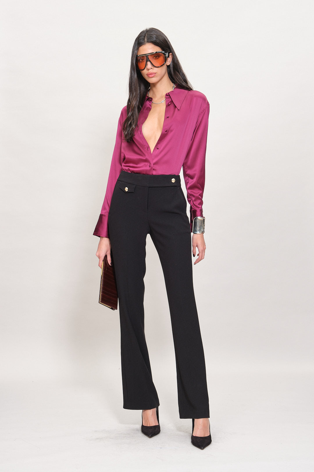 Silk Button Down Shirt