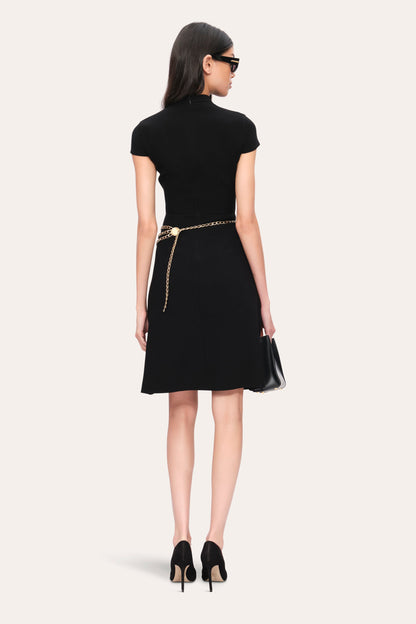 Crepe Belted Dress