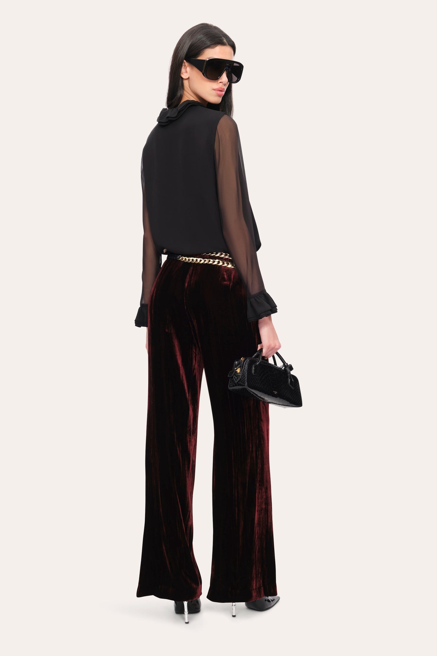 Ruffle Silk Shirt