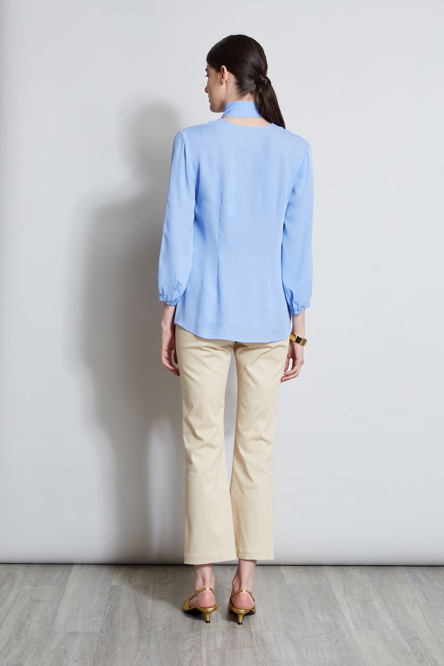Silk Tie Button Shirt