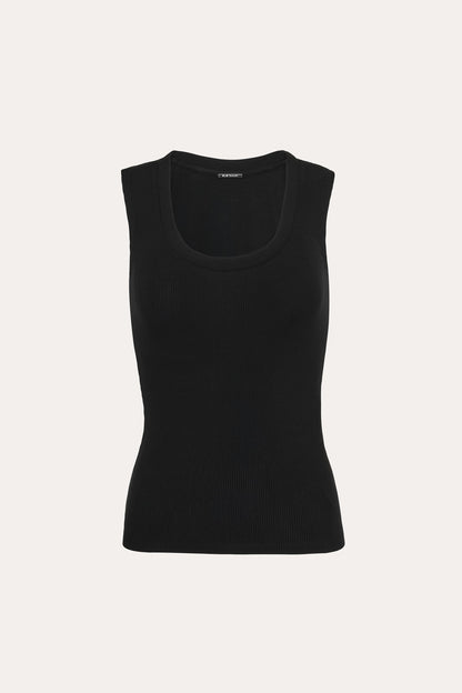 Rib Scoop Neck Knit
