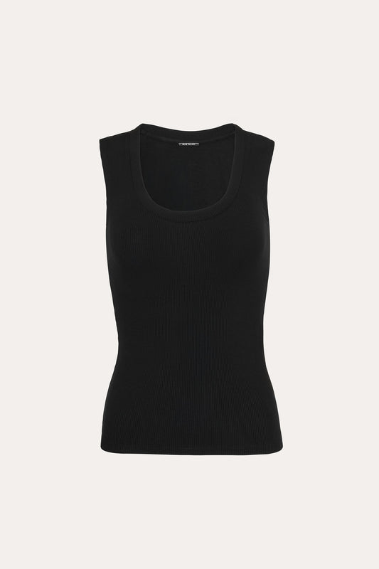 Rib Scoop Neck Knit