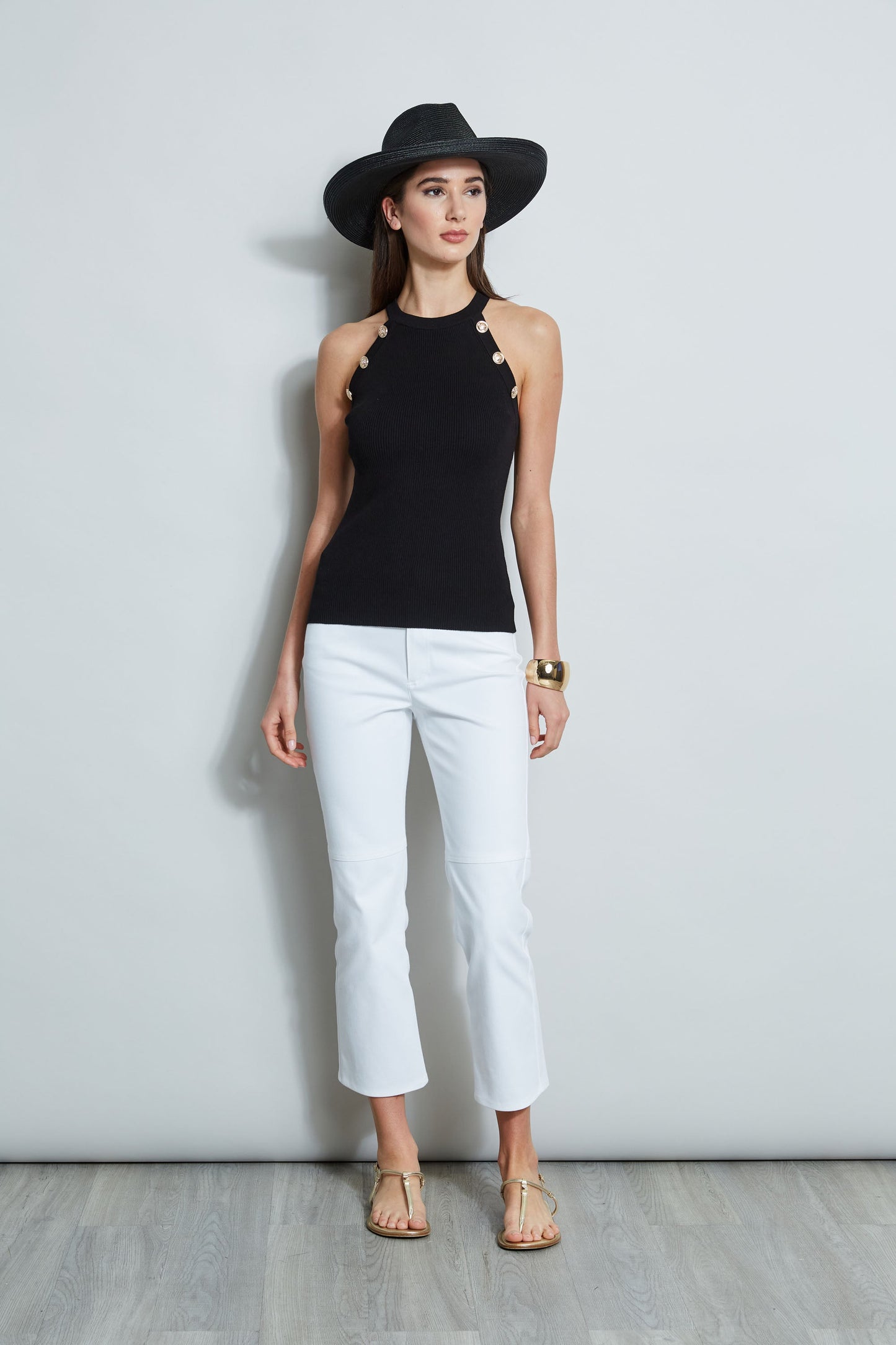 Halter Button Rib Tank