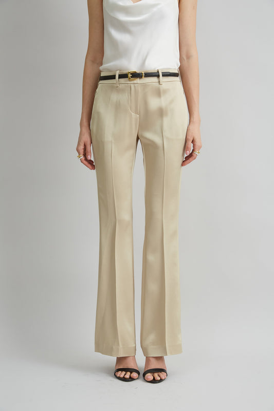Satin Fit & Flare Pant