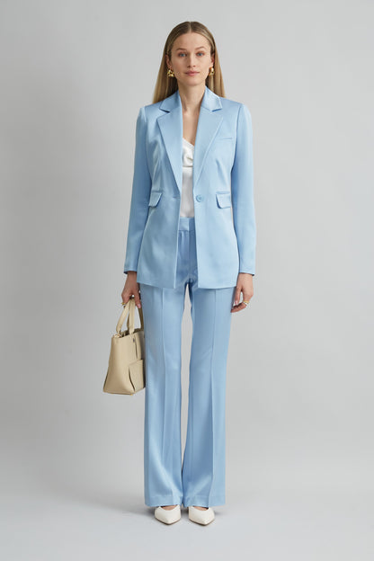 Satin Side Slit Blazer