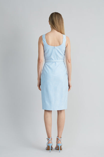 Scallop Melange Dress