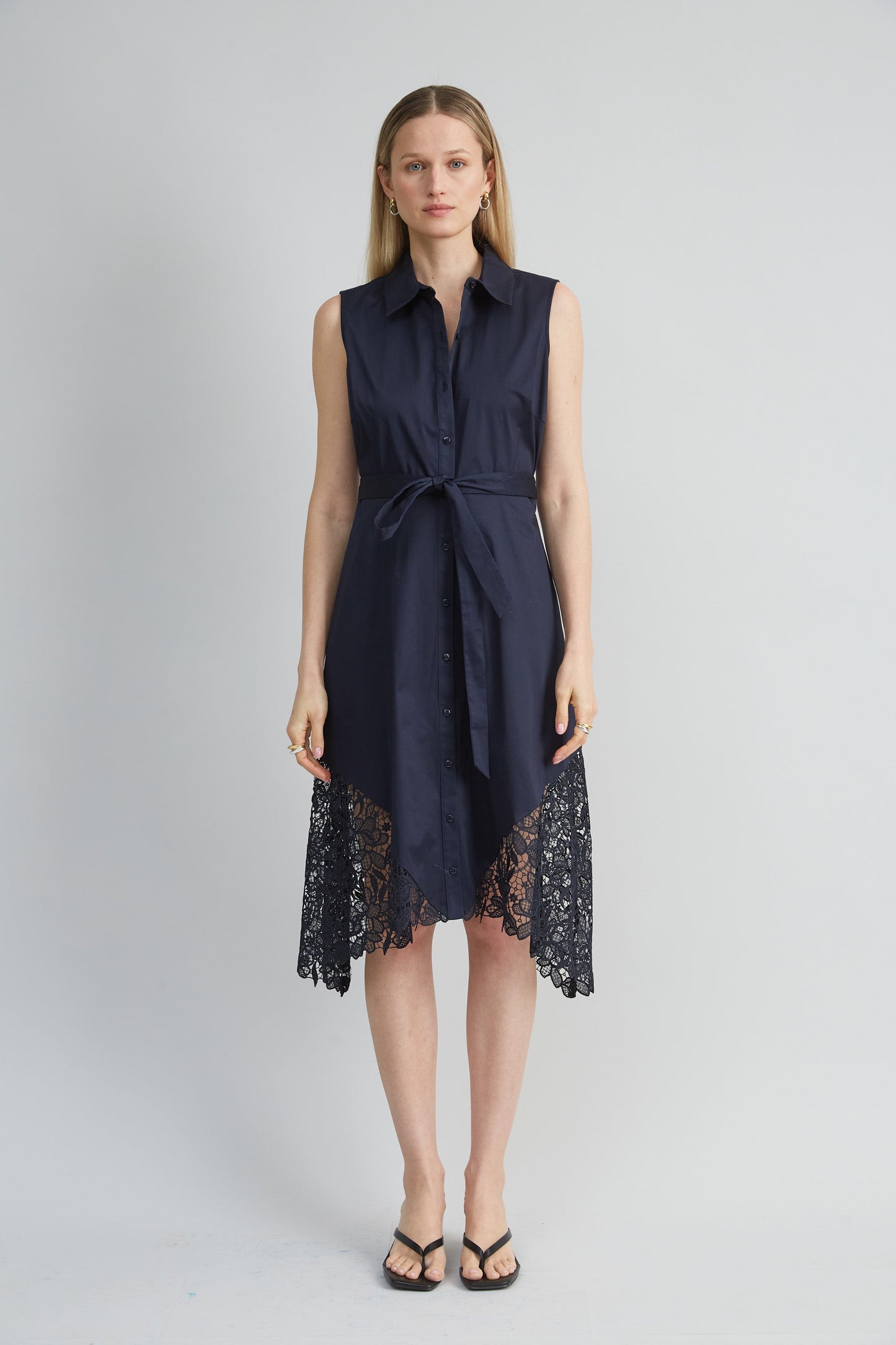 Cotton Lace Hem Dress