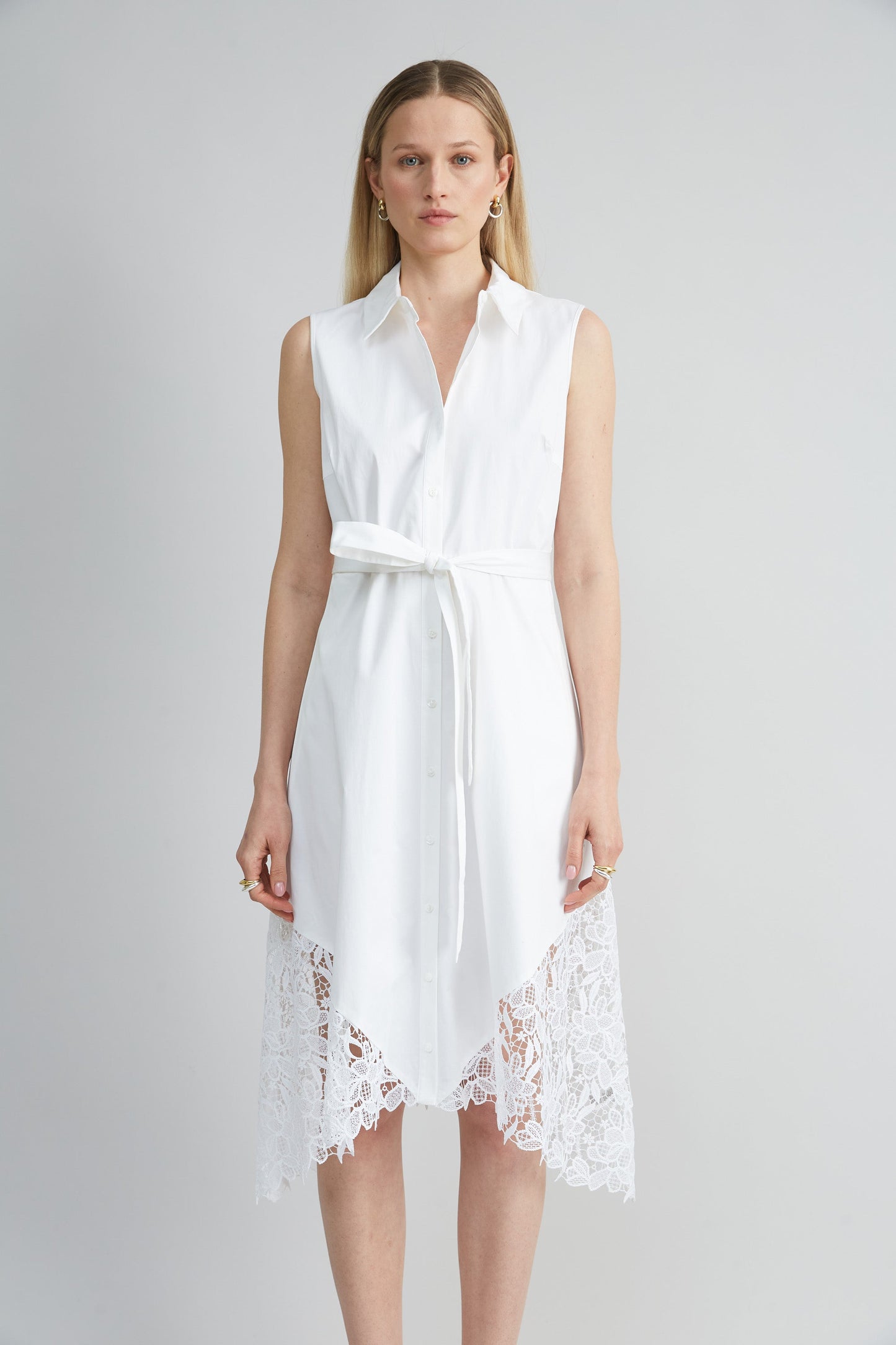 Cotton Lace Hem Dress