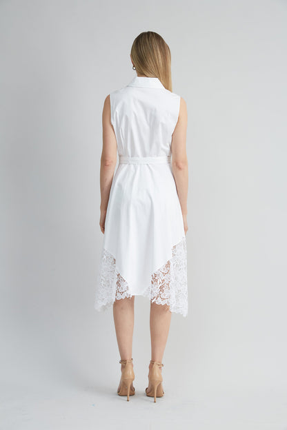 Cotton Lace Hem Dress