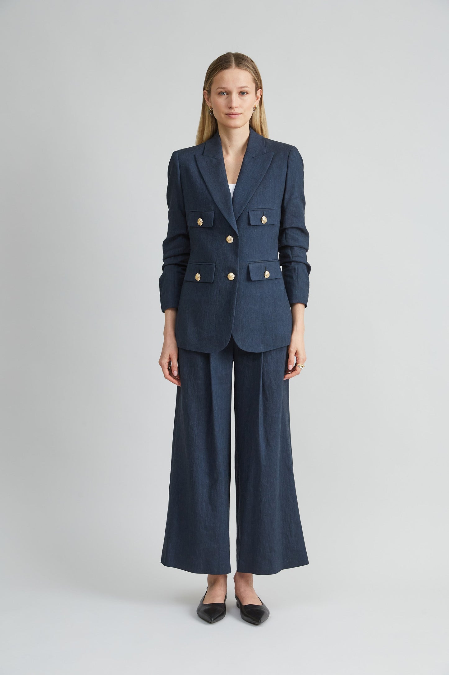 Pleated Linen Pant