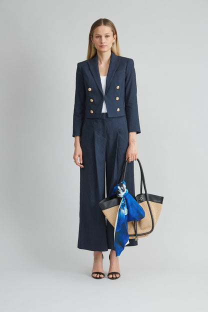 Cropped Linen Jacket
