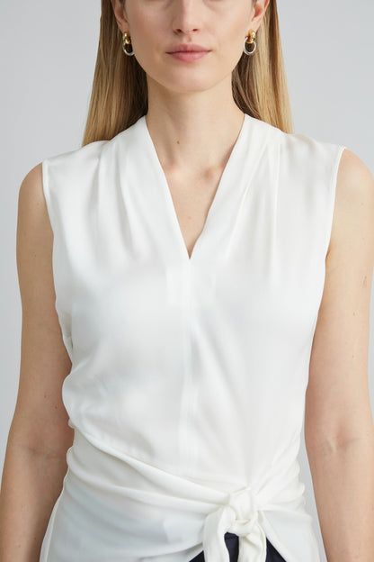Silk Side Tie Shirt