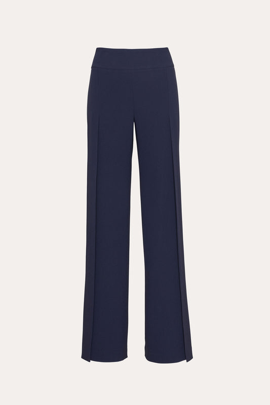 Crepe Overlay Slit Pant