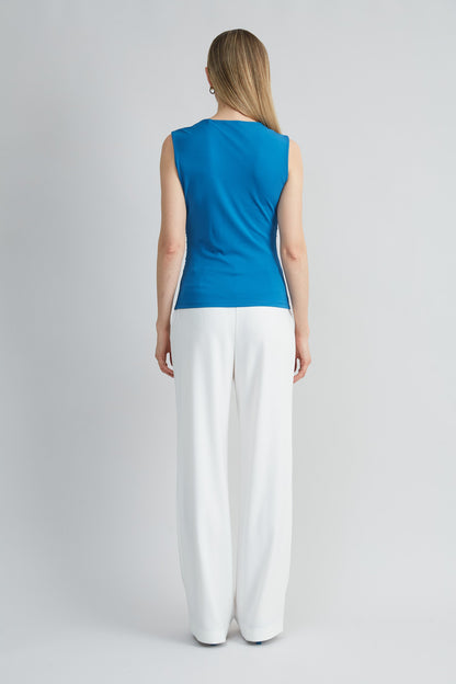 Ruched V-Neck Jersey Knit