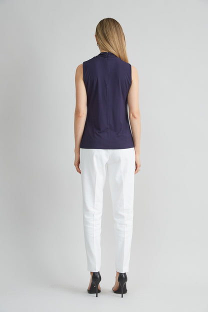 Sleeveless Twist Neck Knit