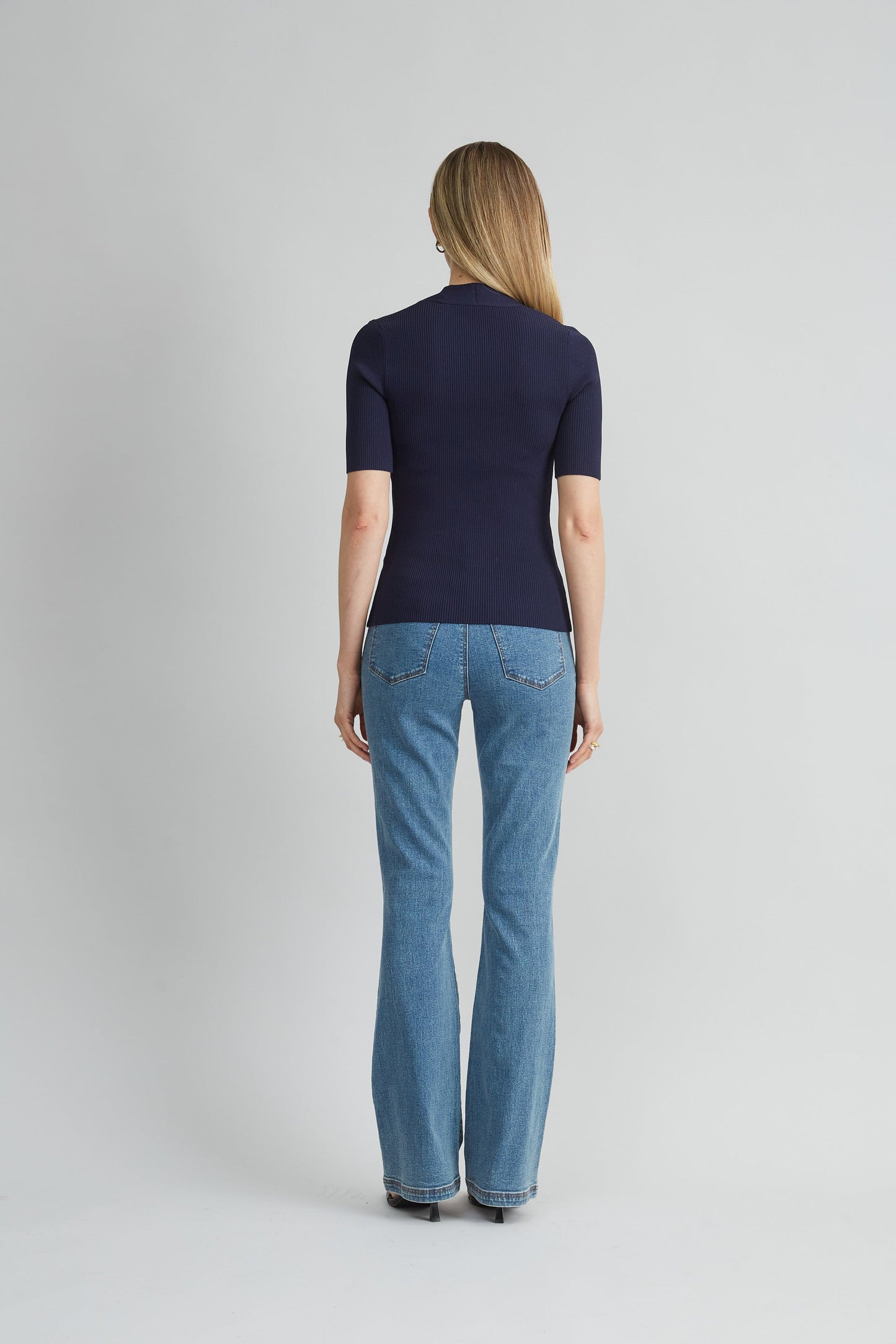Short Sleeve Cable Twist Sweater