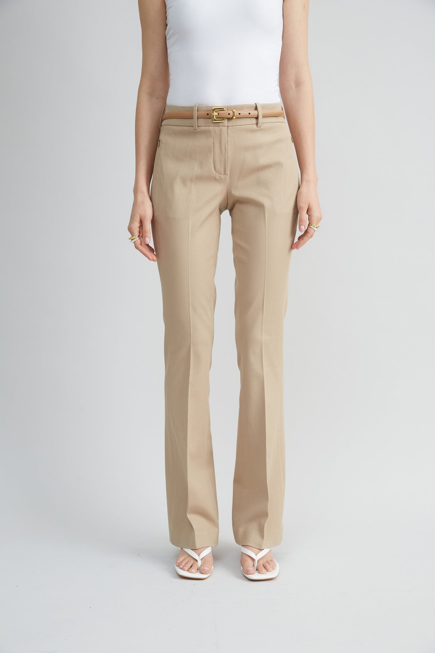 Stretch Cotton Fit & Flare Pant