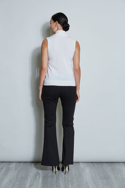 Sleeveless Satin Front Sweater