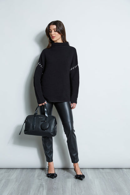 T-Tahari Stitched Shoulder Sweater