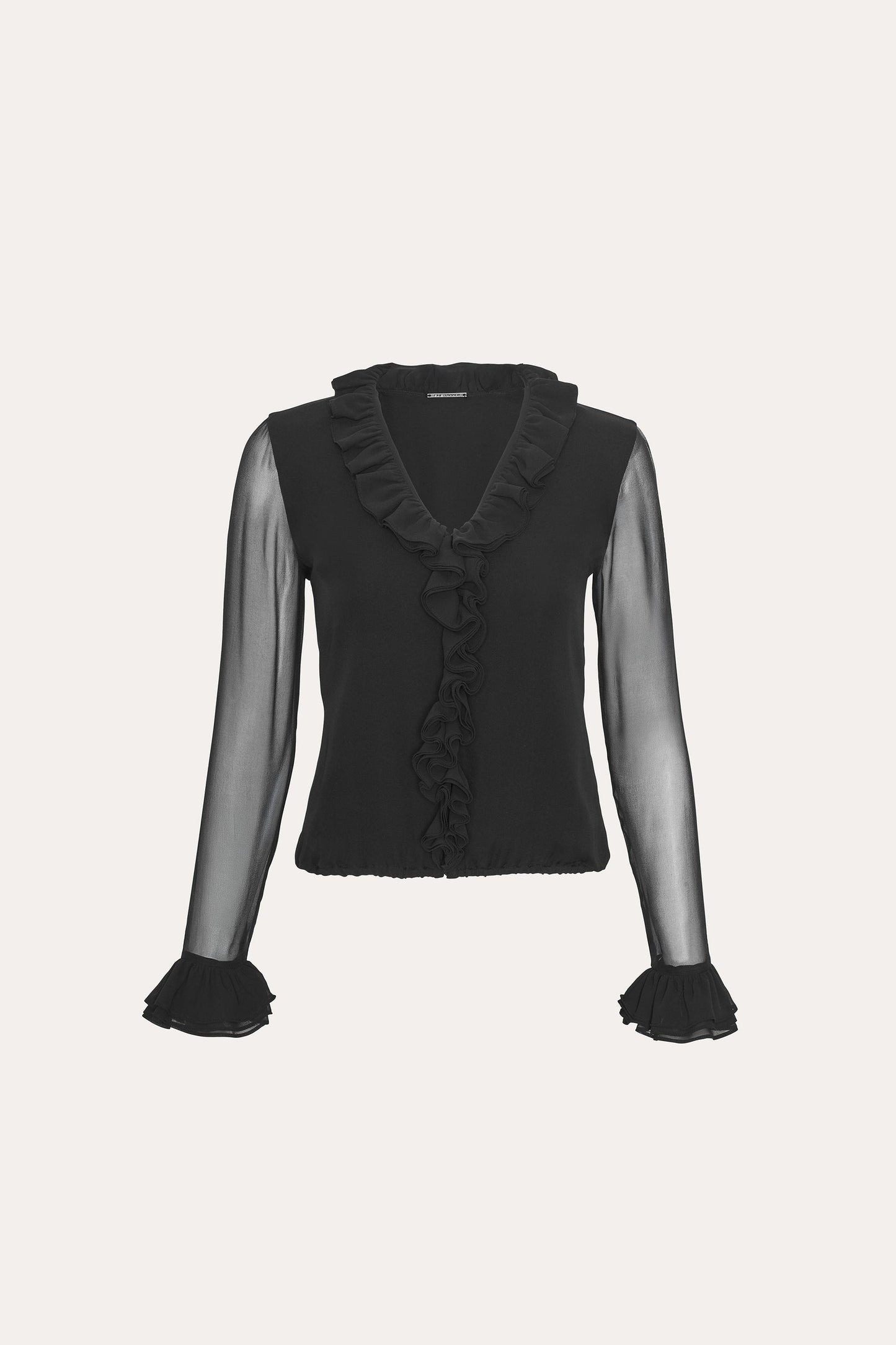Ruffle Silk Shirt