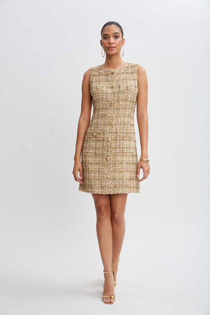 Metallic Tweed Dress