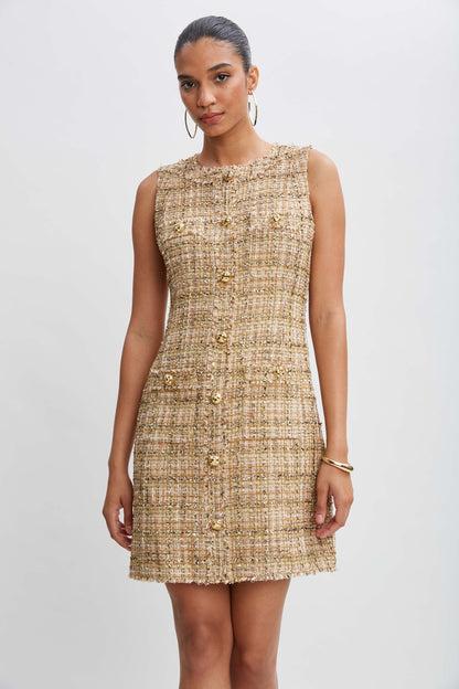 Metallic Tweed Dress