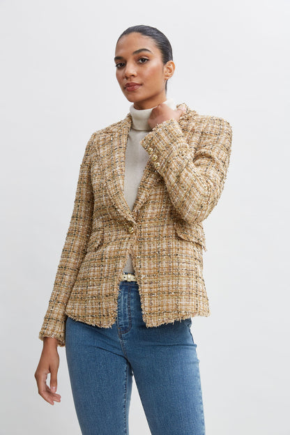 Metallic Tweed Blazer