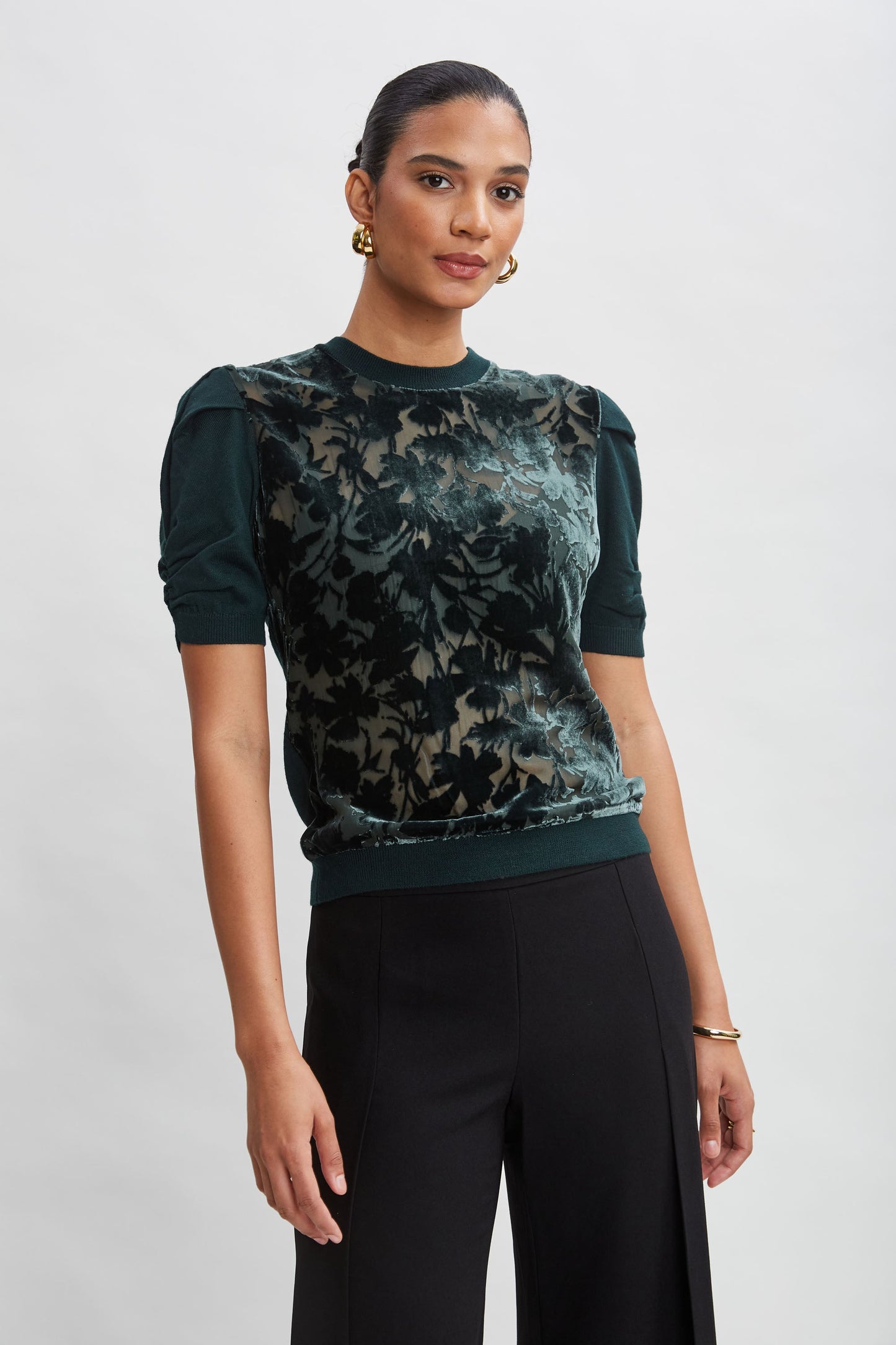 Burnout Short Sleeve Sweater