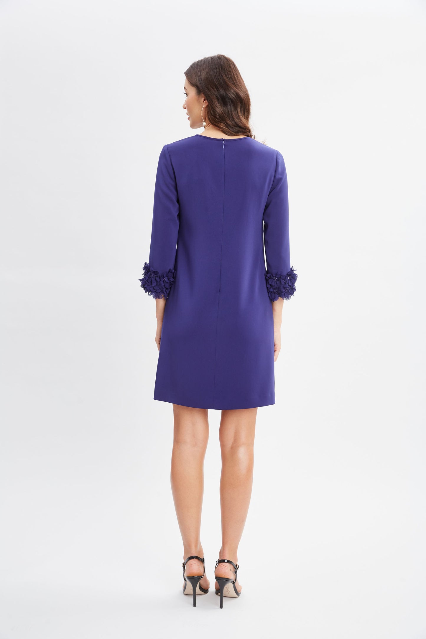 Flower Applique Sleeve Dress