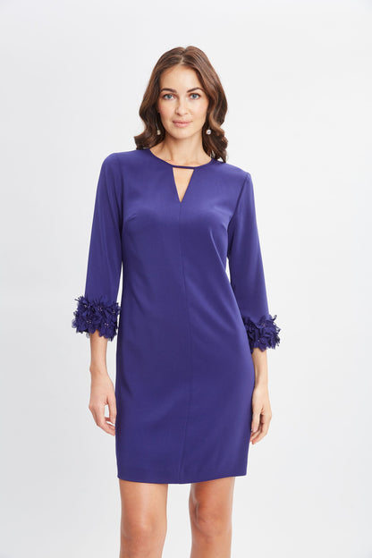 Flower Applique Sleeve Dress