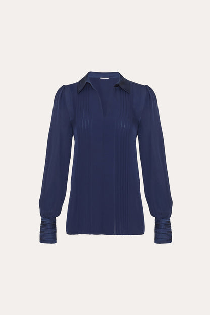 Silk Pintuck Shirt