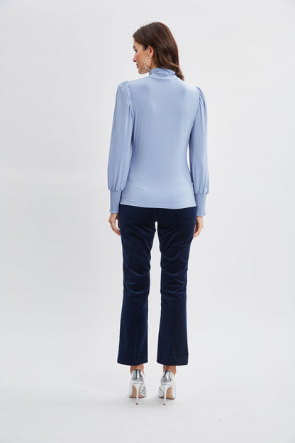 Smocked Turtleneck Knit