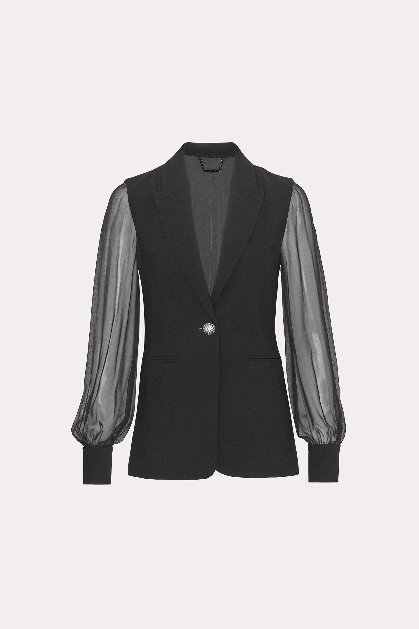 Chiffon Sleeve Blazer