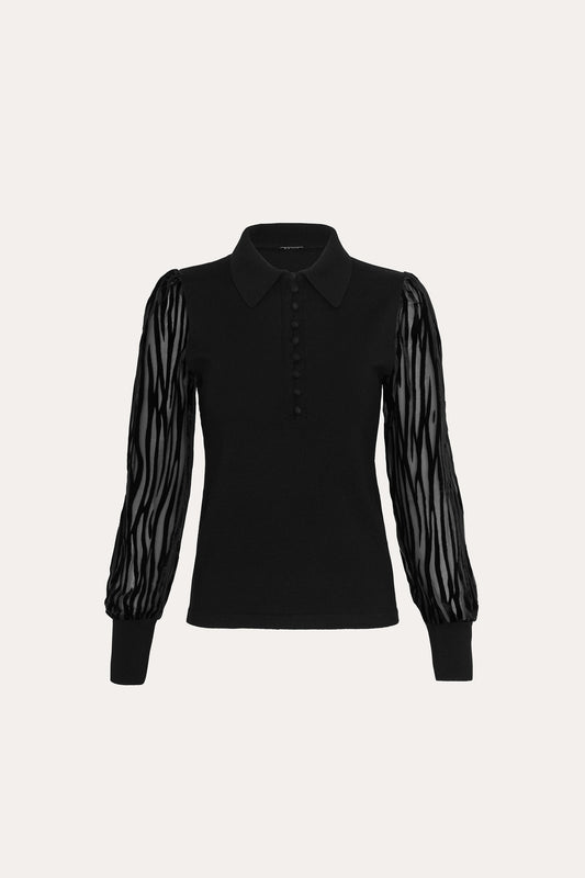 Burnout Polo Sweater