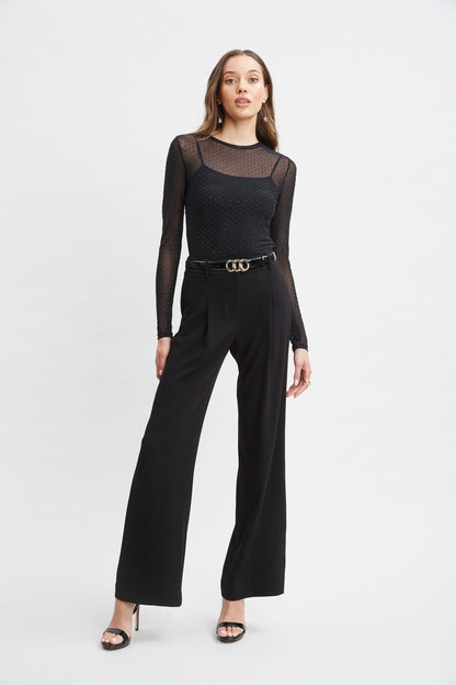 Crystal Mesh Long Sleeve Knit